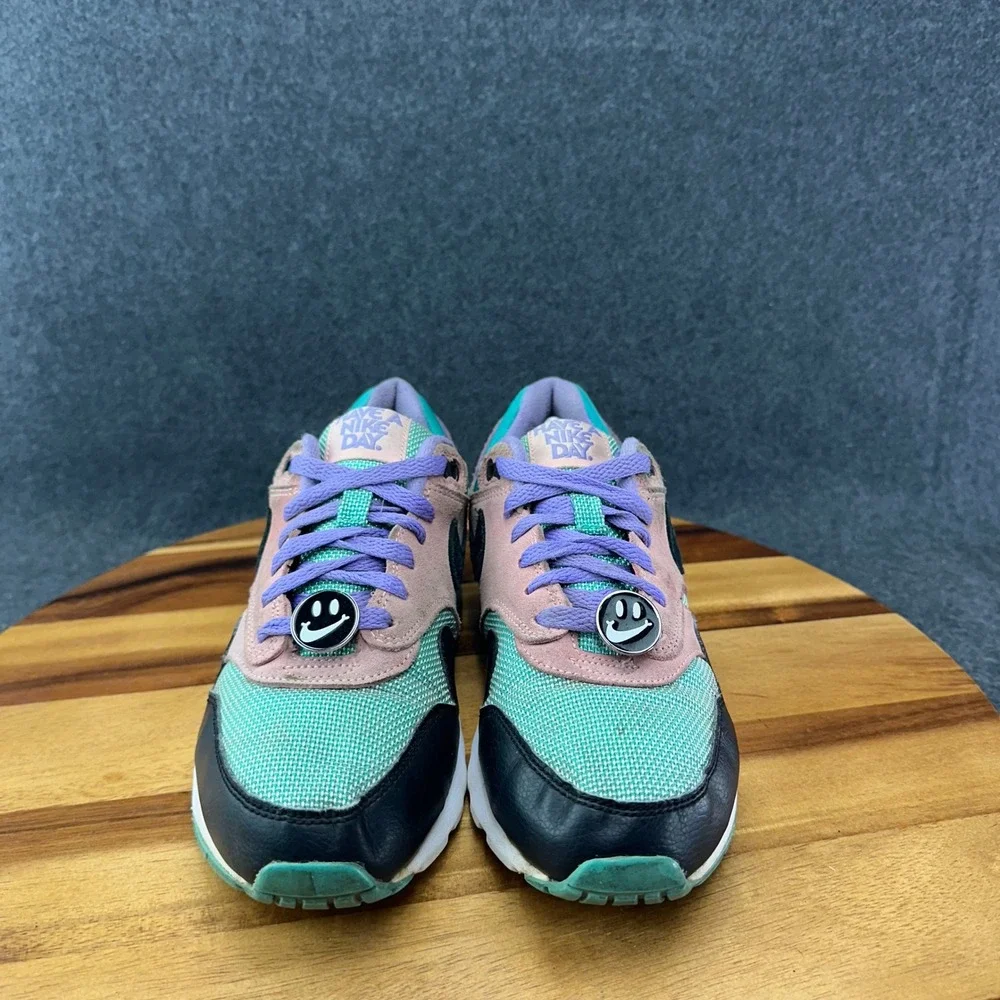 Nike Air Max 1 GS Have A Nike Day Teal Purple Pink Black Leather 6.5Y AT8131-001